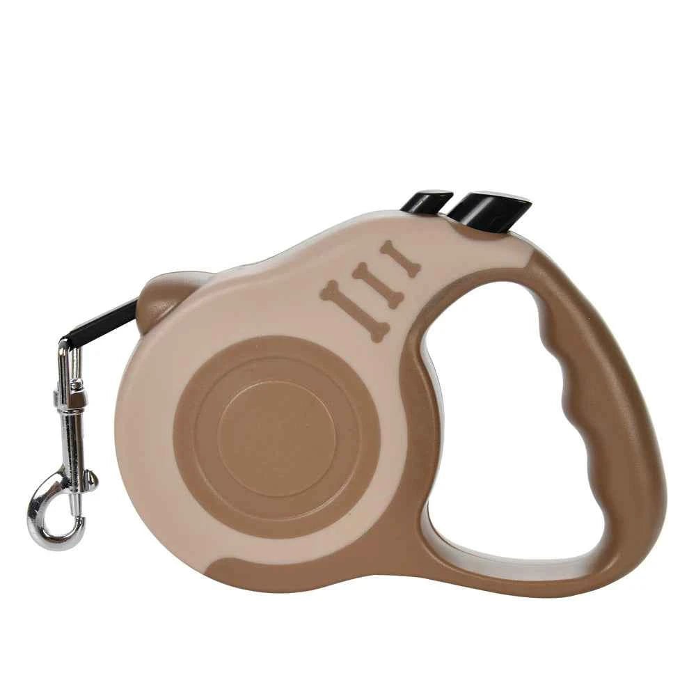 Ausziehbare Outdoor-Leine für Hunde und Katzen – Farbe Kaffeebraun