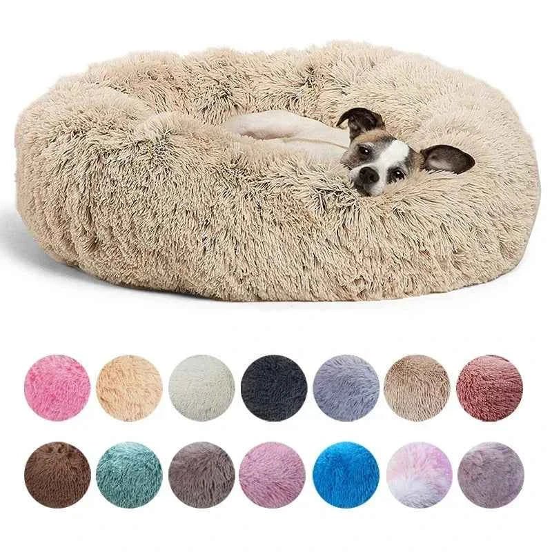 Rundes Bett für große Hunde und Katzen – 6 Größen, super weich und warm