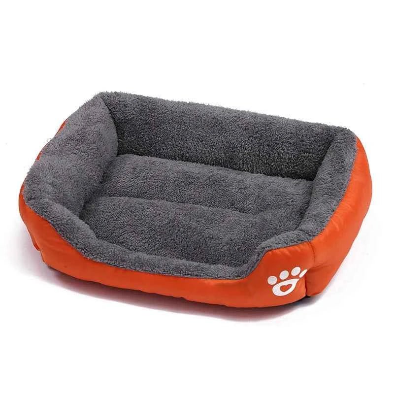 Quadratisches Baumwollbett für Hunde und Katzen – warm und waschbar