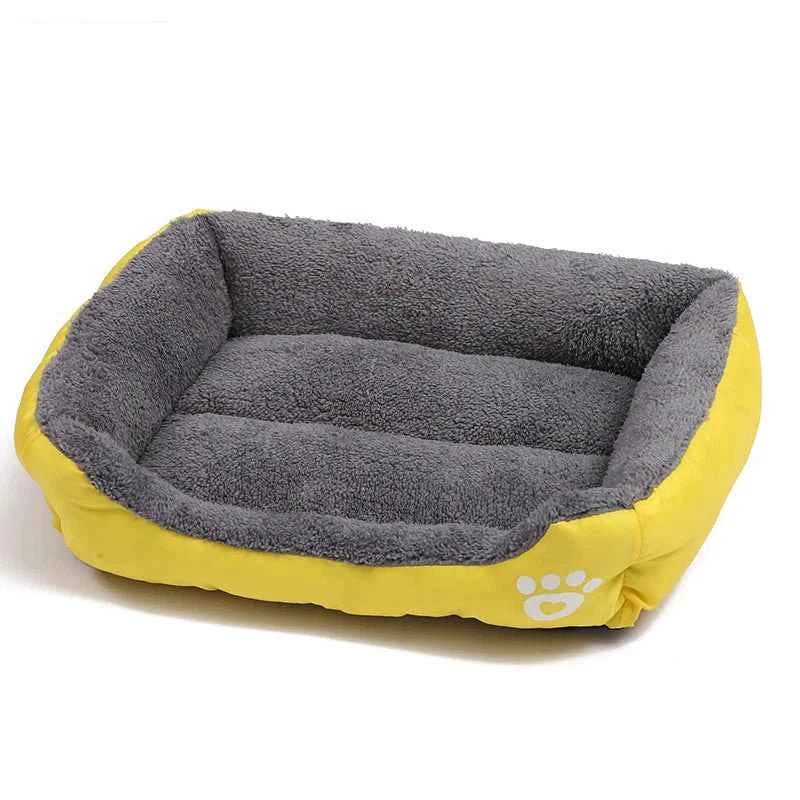 Quadratisches Baumwollbett für Hunde und Katzen – warm und waschbar