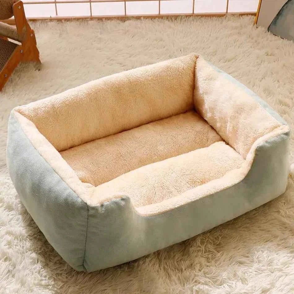 Bett für Katzen und Hunde – bequemer Korb mit Kissen für ruhigen Schlaf